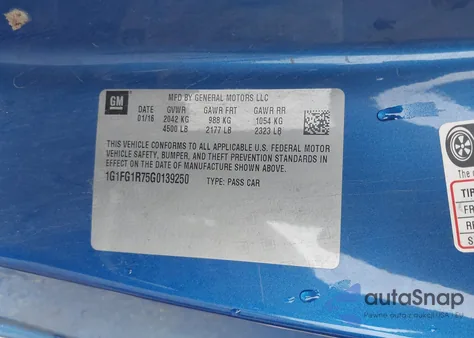 2016 Chevrolet Camaro 2Ss from USA, damaged, VIN 1G1FG1R75G0139250